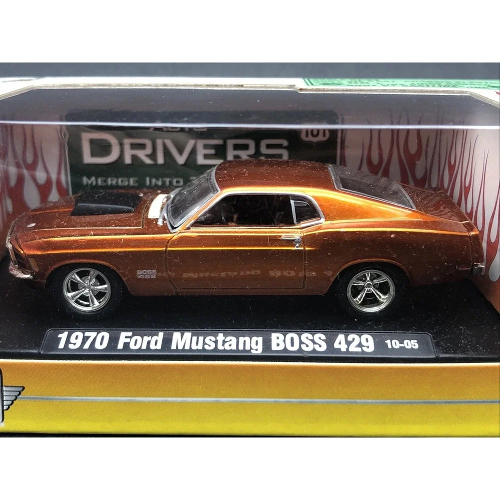 M2 Auto Drivers 1970 '70 Ford Mustang‎ Boss 429 Diecast Car Burnt Orange 1/64